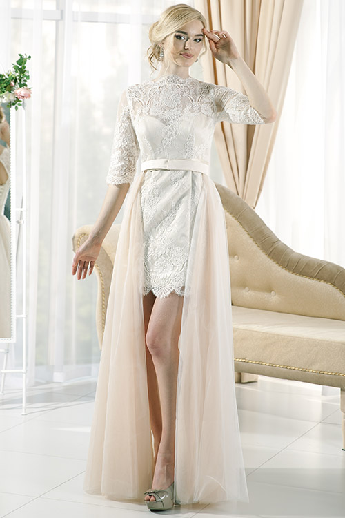 свадебное платье со съемной юбкой