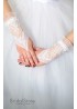 P08 короткі весільні рукавички з перлинами