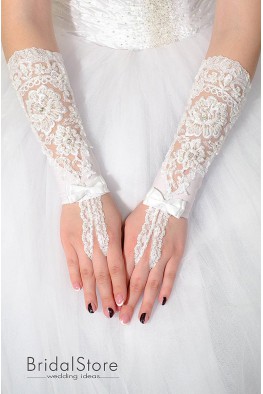 P10 lace wedding gloves 