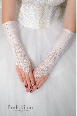 P21 bridal gloves strass
