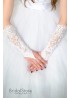 P22 mănuși de nuntă cu strasuri și dantelă