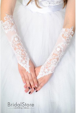 P23 mănuși pentru nuntă cu flori