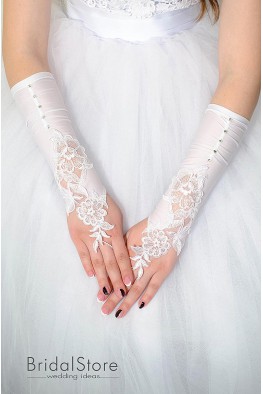 P27 elastic wedding gloves