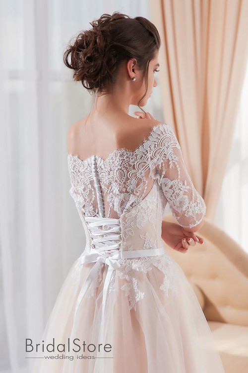 Емма -  весільне плаття  з рукавом.