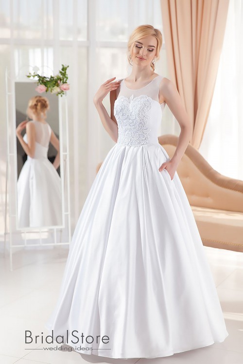 Luna - satin wedding dress straps