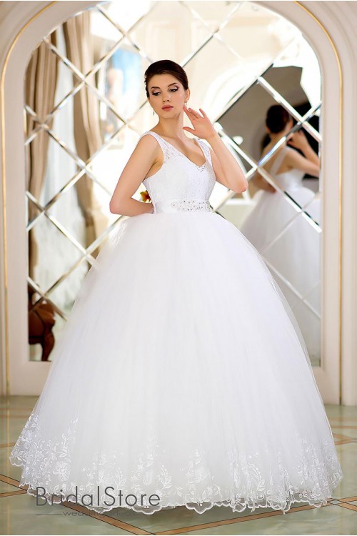 Nora - wedding dress with embroidered skirt