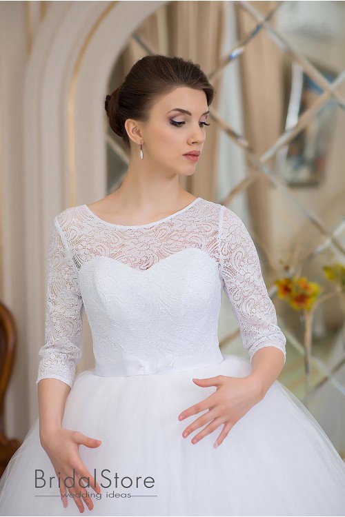 Vera - luxury wedding dress with sleeves