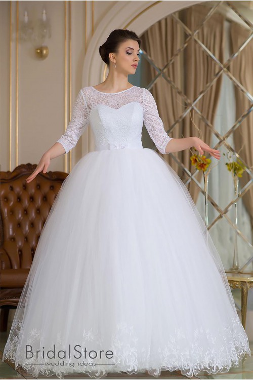 Vera - luxury wedding dress with sleeves