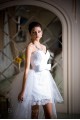 Leia - short wedding dress with removable skirt