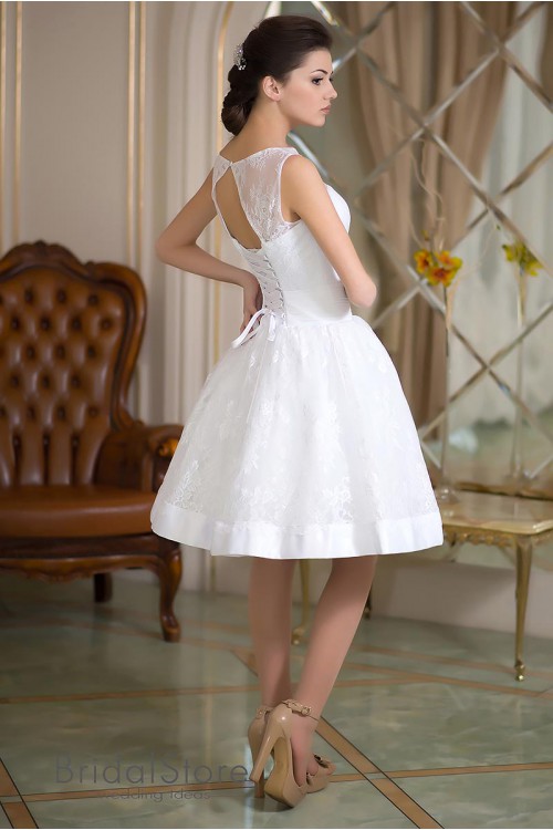 Paris - short lace wedding dress